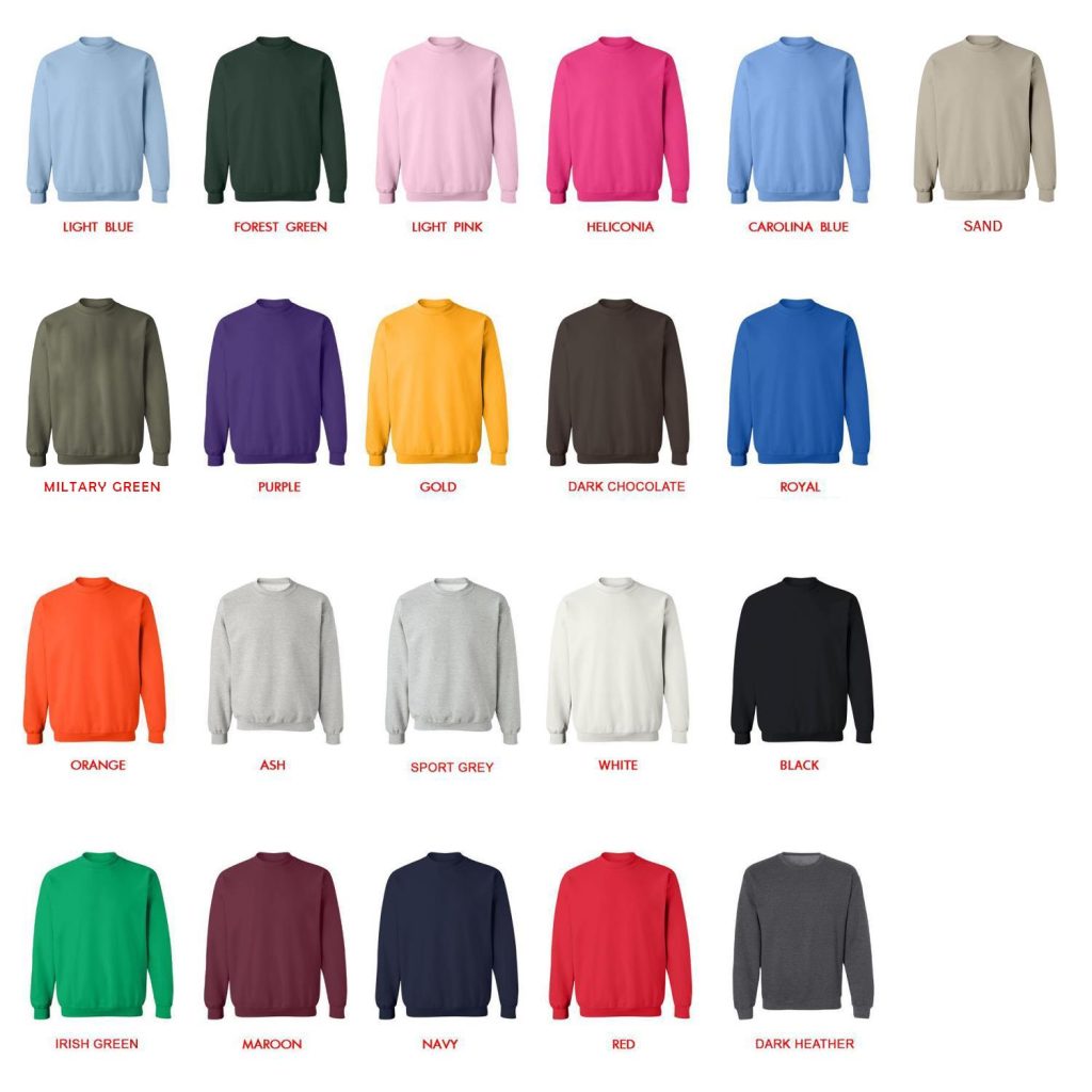 sweatshirt color chart - AFI Band Shop